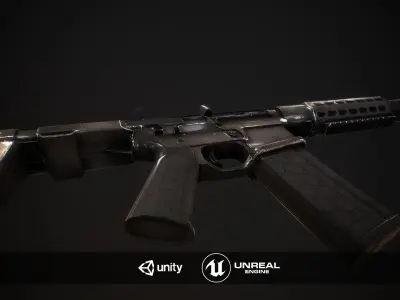 AAC Honey Badger Low-poly 3D model