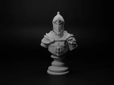 King Arthurs Knight Bust Chess 3D print model purchase
