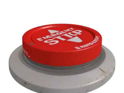Industrial Emergency Stop Button 3D model purchase
