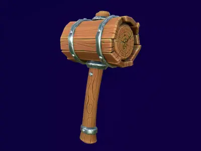 Stylized Hammer Low-poly 3D model