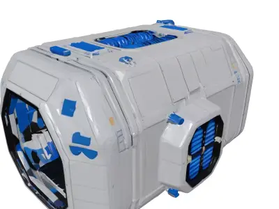 SciFi Modular Space Habitat Module 3D model