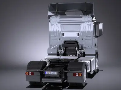 Mercedes Antos 2016 Semi Truck VRAY 3D model