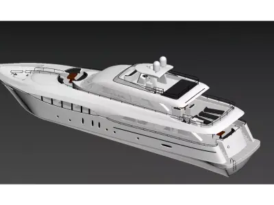 Luxury yacht 3D model by liuluhong