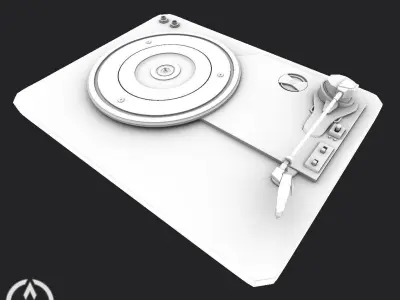Gramophone Low-poly 3D model buy