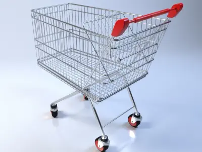 Supermarket Cart  Shoping 3D model 3D model