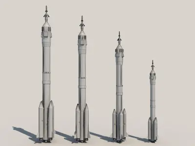 china launch vehicle  3D model