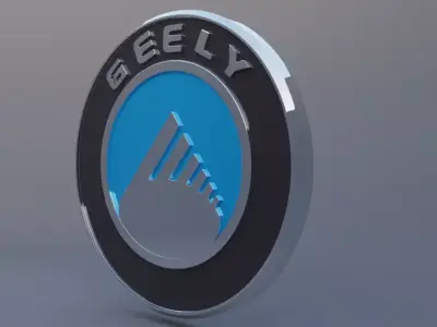 geely logo set 3D model