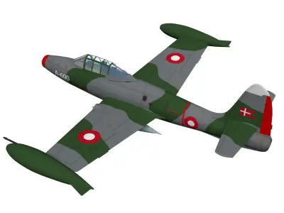 Republic F-84 Thunderjet 3D model purchase