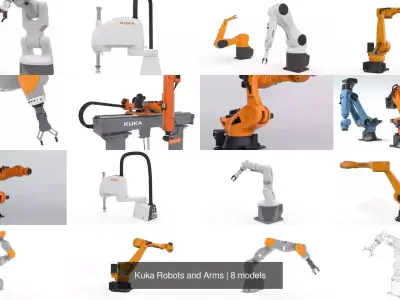 Kuka Robots and Arms 3D Model Pack