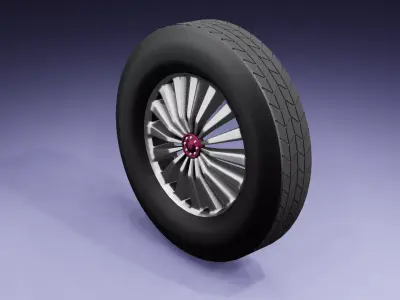 Tire with rim 3D model by surya-vardhan