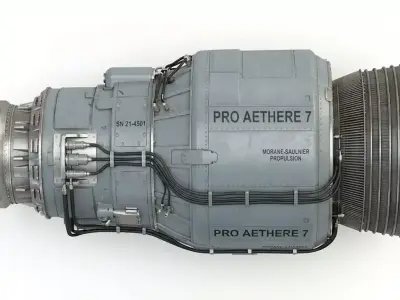 Sci Fi Turbojet Engine 3D model