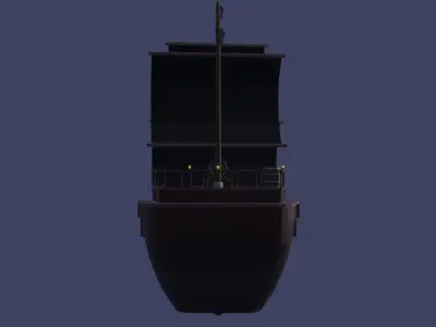 Pirate ship  Low-poly 3D model