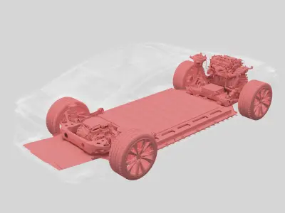 Automobile chassis 3D model