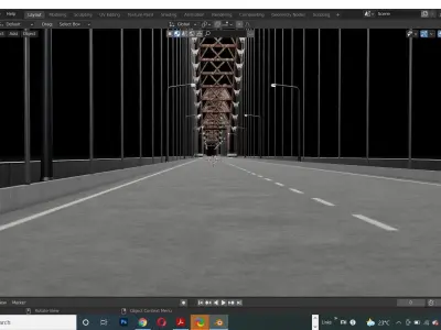 Suspension bridge 3D MODEL Free 3D model