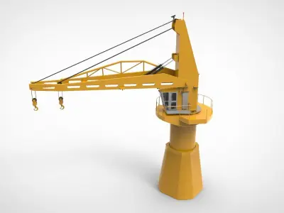 ship crane 3D model