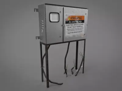 Electric box Low-poly 3D model purchase