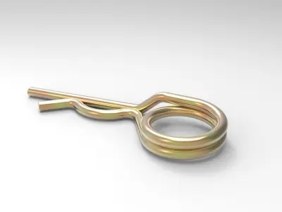 Spring cotter of a bolt 3D model