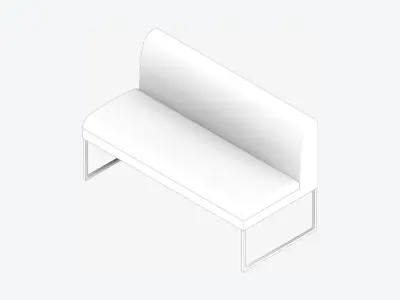 Furniture - Bench - Contemporary - Line - Type 1 Low-poly 3D model