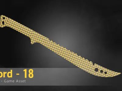 Sword-18 Low-poly 3D model