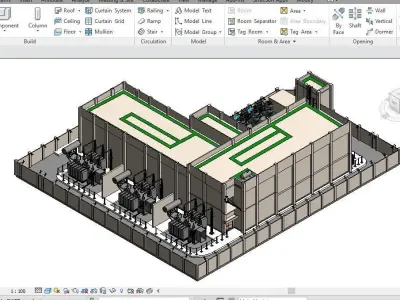 Substation Revit Model 2015  3D model