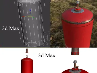 gas bottle Free low-poly 3D model