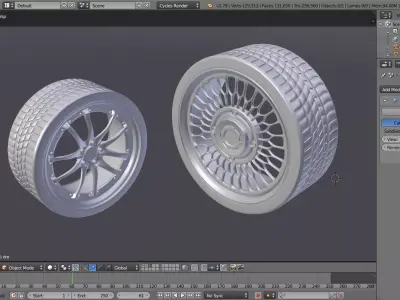 velg and tire 3D model