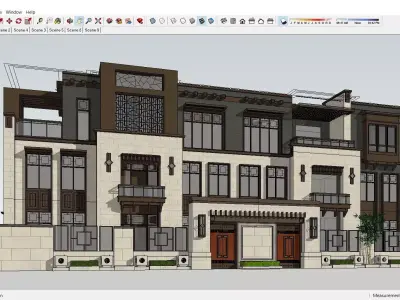 Sketchup Residential Complex 128 3D model