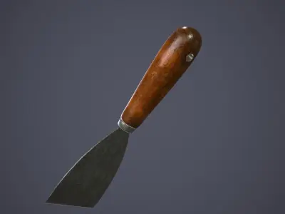 Paint Scraper Spatula Low-poly 3D model