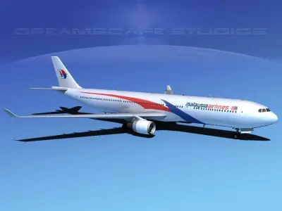 Airbus A330-300 Malaysia Airlines 3D model