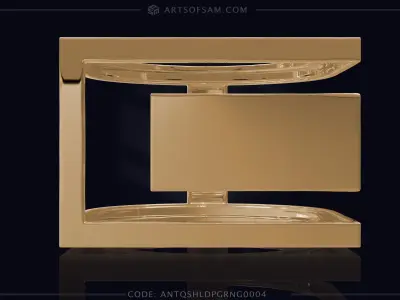 Antique Shield Plain Gold Ring 3D cad Pictures and Videos 3D print model