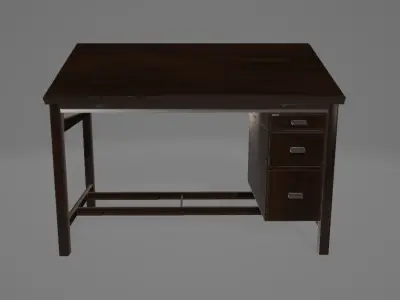 Antique Art Desk 3D model