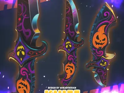Halloween Weapon Pack FiveM Game Ready Asset to use Low-poly 3D model