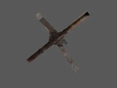 Military Anti-Tank Obstacle Low-poly 3D model