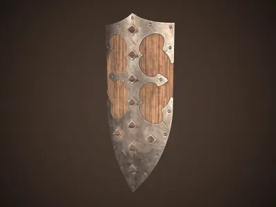 Knight Shield 05 Low-poly 3D model
