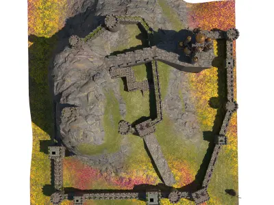 alamoot castle Low-poly 3D model