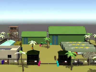 Army Base 3D 3D model