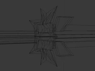 Golden Ancient Sword 3D model