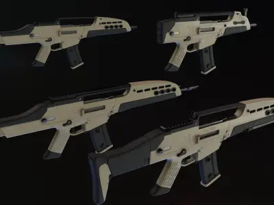 HK XM8 Tommy Build Low-poly 3D model