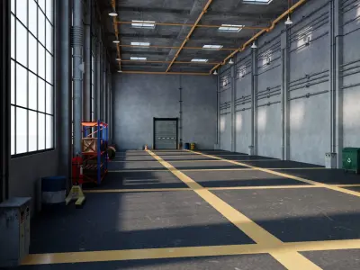 Warehouse Factory interior 3D model