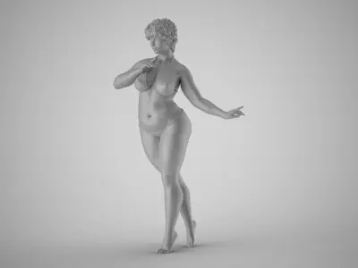 Slenderness woman in 3D print model