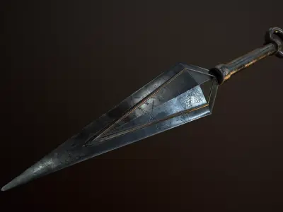 Game Ready Kunai Blade Low-poly 3D model
