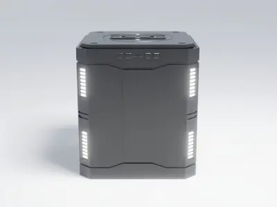 Sci-Fi Barrel 5 Low-poly 3D model