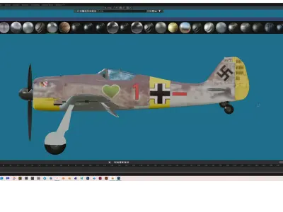 FW-190 A Free 3D model