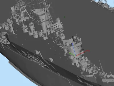 BRITISH AIRCRAFT CARRIER Low-poly 3D model