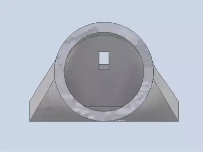 Copper tubular terminal 35mm 3D model