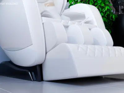 Executive Comfort Massage Chair White 3D model