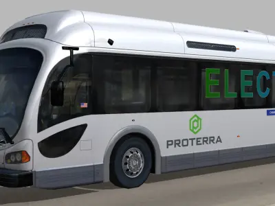 Proterra EcoRide BE35 Electric bus Low-poly 3D model