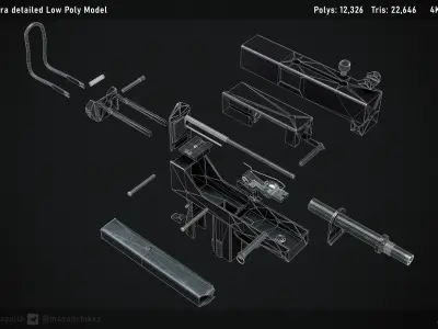 Low-poly Ingram Mac10 Low-poly 3D model