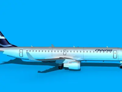 Embraer Emb-190 Finnair 2 3D model