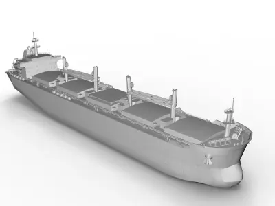 Bulk  carrier lowpoly Low-poly 3D model